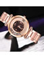 Fashion Brown Quartz Watch With Diamonds And Glitter