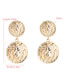 Fashion White Alloy Round Irregular Uneven Earrings