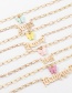 Fashion Yellow Acrylic Butterfly Necklace Double Letter Necklace
