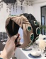 Fashion Black Emerald Knitted Knotted Wide Edge Hair Band