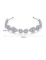 Fashion Platinum Geometric Hollow Headband With Diamonds