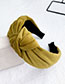 Fashion Mustard Yellow Gold Velvet Knotted Hair Band