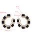 Fashion White Alloy Stud Earrings With Rhinestones