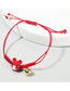 Fashion Red Natal Year Mouse Drawstring Transfer Bell Bracelet