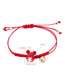Fashion Red Natal Year Mouse Drawstring Transfer Bell Bracelet