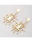 Fashion Golden Starry Pearl Alloy Long Earrings