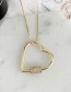 Fashion Golden Cubic Zirconia Love Necklace