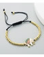 Fashion Color Brass-colored Zircon Woven Elephant Pull Bracelet