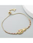 Fashion Color Brass Color Zircon Lion Head Pull Bracelet