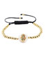 Fashion Color Drawstring Palm With Colorful Zircon Pearl Bracelet