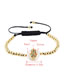 Fashion Color Drawstring Palm With Colorful Zircon Pearl Bracelet