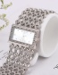 Fashion Silver Women's Quartz Watch With Diamonds
