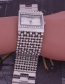 Fashion Silver Women's Quartz Watch With Steel Band And Diamonds