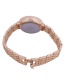 Fashion Rose Gold Watch + Bracelet Quicksand Rhinestone Steel Band Metal Quartz Ladies Watch Bracelet Set