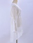 Fashion Claret Hollow Knit Skirt Flare Sleeve Sunscreen Blouse