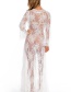 Fashion White Wave Lace Sunblock Cardigan Dress
