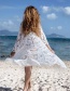 Fashion White Crochet Cutout Long Cardigan Sunscreen
