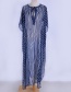 Fashion Striped Robe Chiffon Striped Sunscreen Maxi Dress