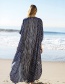 Fashion Striped Robe Chiffon Striped Sunscreen Maxi Dress