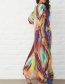 Fashion Random Flower Cropping Without Positioning (orange) Messy Cut Not Positioning Large Size Sun Dress