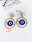 Fashion Red Alloy Resin Eye Cutout Round Stud Earrings