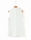 Fashion White Slit Suit Vest With Belt