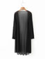 Fashion Black Mesh Cardigan Mid-length Coat