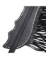Fashion Black Long Section 72cm Fringe Skirt Long Waist Belt