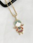 Fashion Golden Cubic Zirconia Girl Necklace