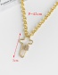 Fashion Golden Cubic Zirconia Chain Cross Necklace
