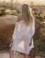 Fashion White Lace Ball Loose Loose Plus Size Cardigan Sun Protection Clothing