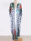Fashion Blue Flower Print Tether Strap Sun Dress