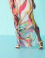 Fashion Color Floral Print Split Sunscreen Dress