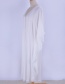 Fashion White Cotton Tassels Loose Cutout Cardigan Sun Dress