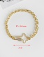 Fashion Golden Cubic Zirconia Cross Bracelet