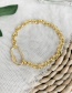 Fashion Golden Cubic Zirconia Round Bracelet