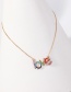 Fashion Color Openwork Necklace With Colored Diamonds