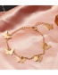 Fashion Silver Single Layer Multi Butterfly Pendant Alloy Bracelet