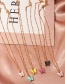 Fashion Color Acrylic Butterfly Ball Bead Necklace
