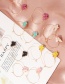 Fashion White Acrylic Butterfly Alloy Circle Earrings