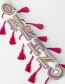 Fashion I Color Embroidered Woven Adjustable Crystal Alphabet Bracelet