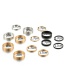Fashion Color Mixing Alloy Contrast Thickness Ring Set