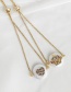 Fashion Golden Cubic Zirconia Heart Bracelet