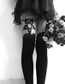 Fashion Black Pentagram Studs Cutout Leg Ring