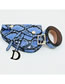 Fashion Black Snakeskin Buckle Geometric Flap Belt Belt Bag