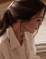 Fashion Black Gold-plated Love Cutout Earrings
