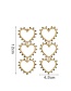 Fashion Black Gold-plated Love Cutout Earrings