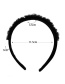 Fashion Color Gold Velvet Hairline Hoop With Rhinestones And Beads