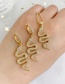 Fashion Golden Cubic Zirconia Snake Necklace