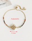 Fashion Golden Cubic Zirconia Shell Love Bracelet